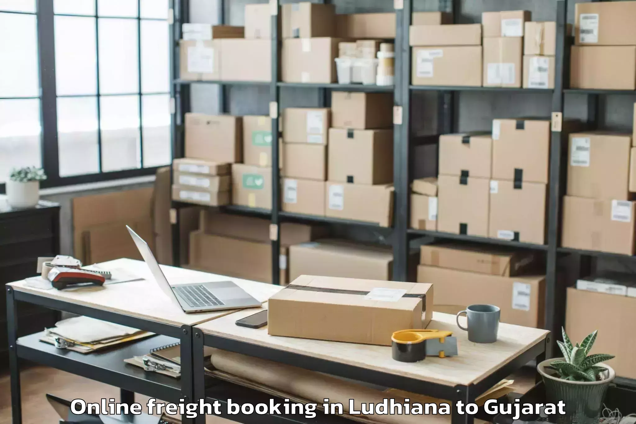 Efficient Ludhiana to Gandhidham Online Freight Booking